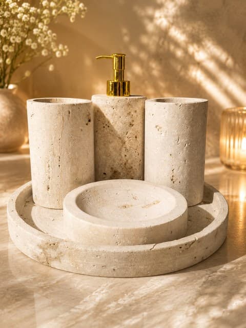 bathroom accessories TRAVERTINE